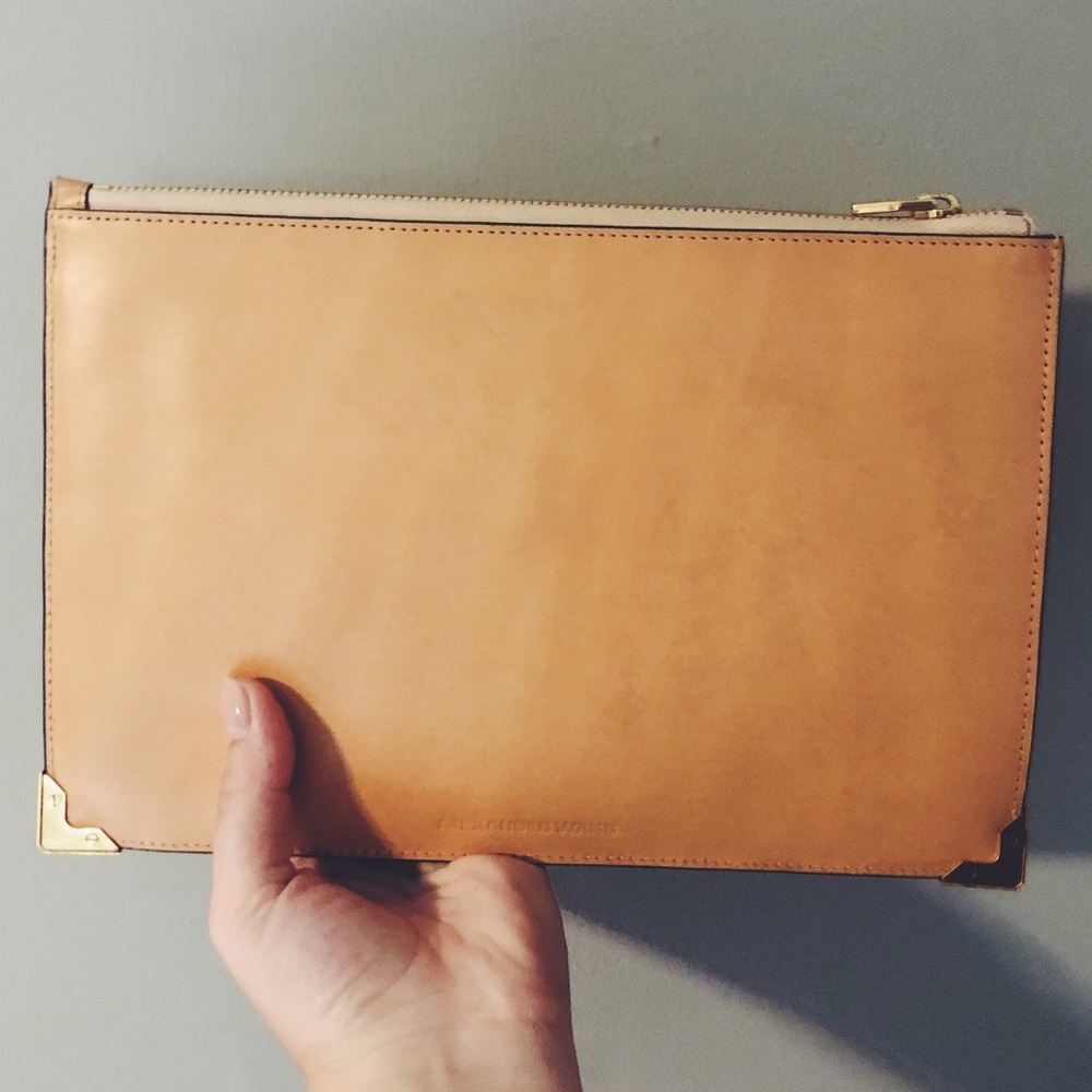 Alexander Wang Prisma Nude Leather Clutch